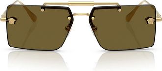Versace Sunglasses Ve2245 100273 Gold/Dark Brown Unisex
