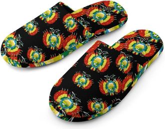 Generic Escudo De Bolivia Mens Cozy Memory Foam Slippers Warm Cotton House Shoes Comfy Slipper for Indoor Outdoor