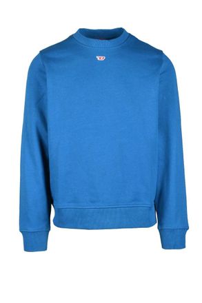 Diesel Blue Cropped Cotton Sweatshirt