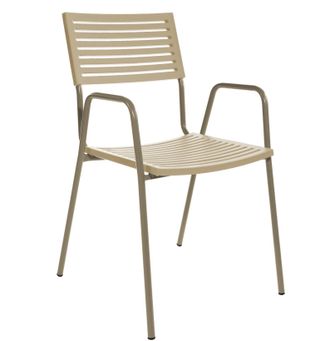 Schubiger M&ouml;bel Gartenstuhl Bodensee Lamello mit Armlehne