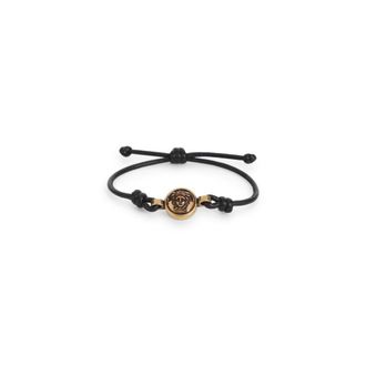 Versace Black Medusa Cord Bracelet