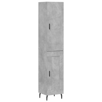 Berkfield Home Highboard Concrete Grey 34.5x34x180 cm Engineered Wood
