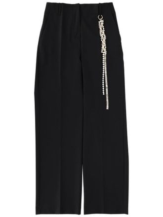 Circus Hotel Neutrals Straight-Leg Virgin Wool Tailored Pants