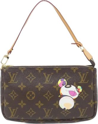 Louis Vuitton Brown Coated Canvas Pochette (Pre-Owned)