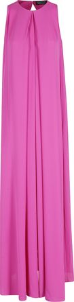 Gianluca Capannolo Purple Anka Draped Front-Opening Silk Maxi Dress