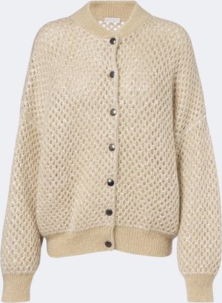 Brunello Cucinelli Open-knit mohair-blend cardigan