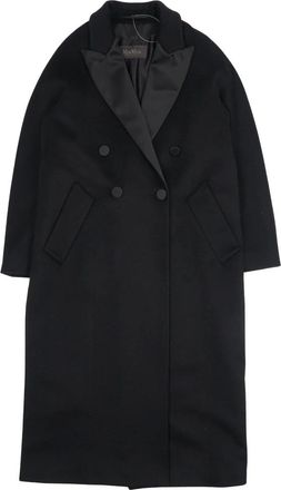 Max Mara Double-Breasted Coats, female, Black, Size: XS Double-Breasted Coats