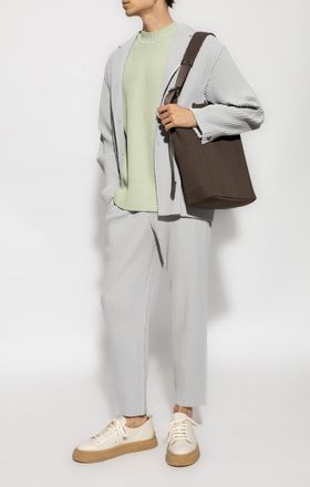 Homme Plissé Issey Miyake Crew Neck T-Shirt, Mens, Green