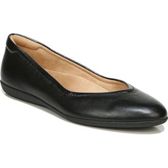 Naturalizer Vivienne Ballet Flat - Wide Width Available in Black Leather at Nordstrom Rack, Size 8.5