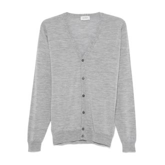 John Smedley Petworth Cardigan - - Knitwear - Uomo - Grigio - S