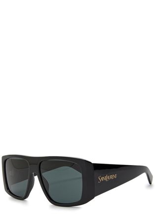 Saint Laurent Oversized Square-frame Sunglasses - Black - One Size