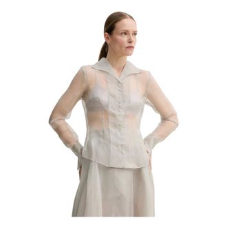 Remain Dames, Blouses & Shirts, Grijs, Maat: XS Zijde