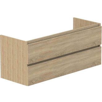 Thebalux beat 45 opliggend - onderkast lade hout greeplijst in kleur meubel ribbd navarro eiken 2x