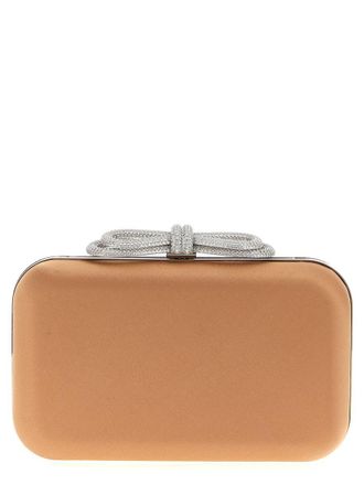 Mach & Mach Double Bow Satin Clutch