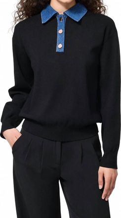 French Connection Denim Knit Sweater In Black