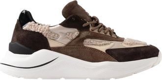 D.A.T.E. W431-Fg-Nt-Ch Sneaker - Dames - Sneakers - Bruin - 36 EU - Su&egrave;de - Schoenen