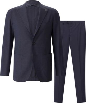 Tagliatore Single Breasted Suit - Heren - Business pakken - Blauw - XL - Wol - Kostuums