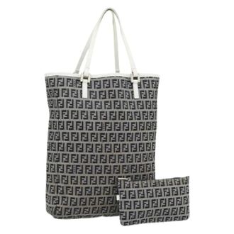 Fendi Pre-owned Tote Bags, female, Blue, Size: ONE SIZE Pre-owned Zucchino Canvas Hand Bag