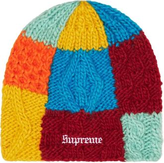 SUPREME berretto con design color-block - Rosso