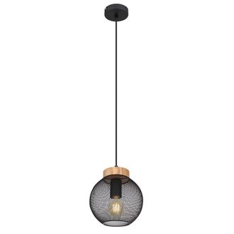 Globo Lighting L&aacute;mpara Colgante - Pablo - Negro - Metal - &Oslash; 20cm - E27