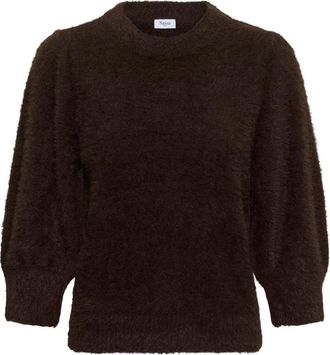 Saint Tropez Jersey de cuello redondo - Knitwear - Mujer - Marr&oacute;n - M