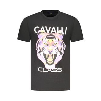Cavalli Nero Katoenen Heren T-Shirt