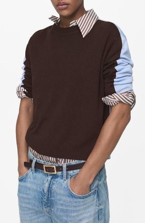Mango Combined Design Sweater in Brown at Nordstrom, Size X-Small