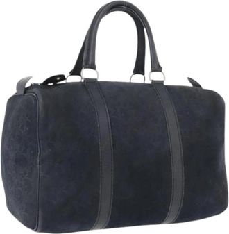 Dior Pre-owned Vintage Boston Bag - Dames - Vintage Weekendtas - Blauw - ONE Size - Leer - Vintage