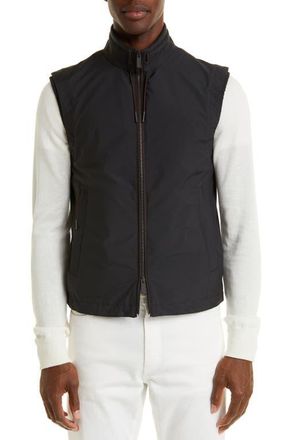 Ermenegildo Zegna Mens Stratos Outdoor Vest in Black at Nordstrom, Size 32 Us