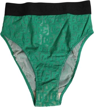 Dolce & Gabbana High Brief Panty - Dames - Onderbroek - Groen - S - Katoen - Ondergoed