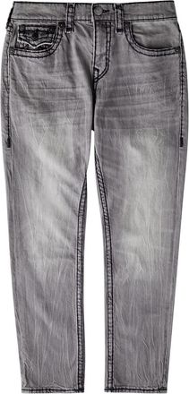True Religion Rocco Distressed Slim-leg Jeans - Grey - 36 (W36 / XL)