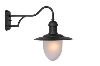 Lucide ARUBA Dimmable Stylish Classic Garden Outdoor Wall Light 1xE27 in Black