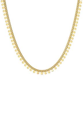 Satya Jewelry Shine a Light Coin Chain Necklace in Gold at Nordstrom