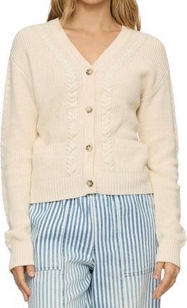 FAIRFAX & FAVOR Whitney Braided Cardigan In Cream