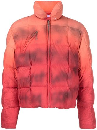 ERL padded gradient-effect jacket - men - Polyester - M - Red