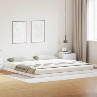 vidaXL Struttura letto a terra Bianco 200 x 220 cm - Vidaxl