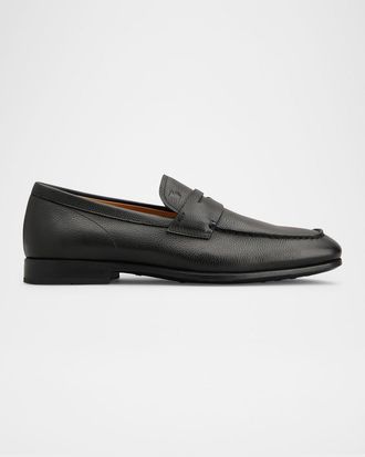 Tod's Mens Mocassino Gomma Leather Penny Loafers