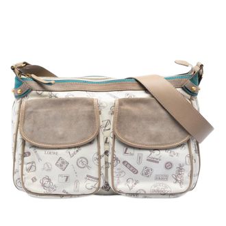 Loewe Pre-owned LOEWE 160th Anniversary Suede Trimmed Canvas Crossbody Ladies 2TOOY2XUAUBEKF3Z