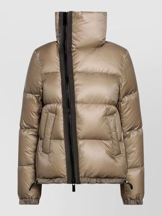 sacai high collar quilted jacket long sleeves
