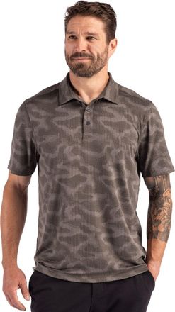 Cutter & Buck Coastline Recycled Double Peached Camo Print Mens Polo