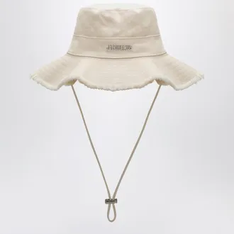 Jacquemus Le Bob Artichaut white cotton hat