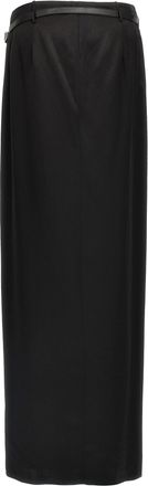 Tom Ford Silk Satin Wrap Skirt - Black