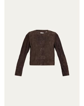 Vince Cropped Suede Jacket