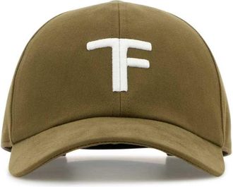 Tom Ford Army Green Cotton Baseball Cap