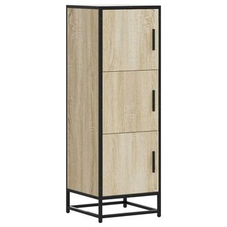 vidaXL Aparador Alto Madera De Ingenier&iacute;a Y Metal 35,5x35x106,5 Cm Vidaxl