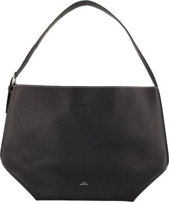 Toteme Medium Belted Grained-Leather Tote - Dames - Shoppers - Zwart - ONE Size - Leer - Tassen