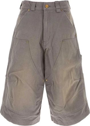 Willy Chavarria Stockton Double Knee Shorts - Heren - Denim shorts - Grijs - W30 - Katoen - Korte Broeken
