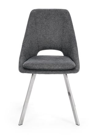 BIZZOTTO Juego 6 sillas gris oscuro
