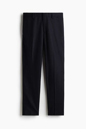 H&M Hose aus Wollmix in Slim Fit - Dunkelblau