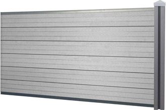 Hhg Pannello supplementare frangivento fendivista basso privacy Sarthe wpc 188cm grigio